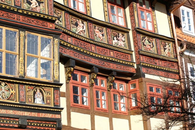 Restauration mit Standölfarbe Wernersches Haus in Hildesheim